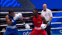 Amadu Mohammed during one of his fights