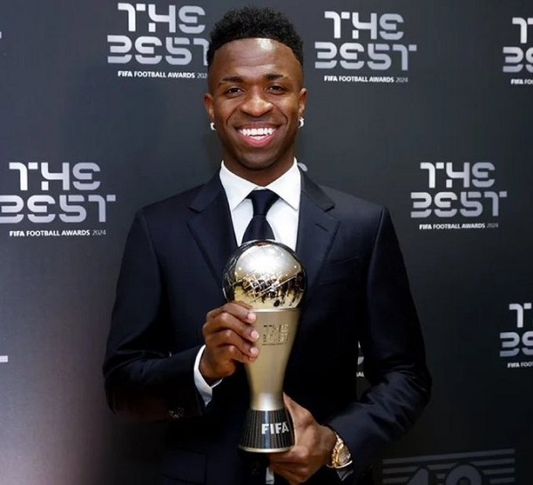 Vinicius Jr. has been named FIFA Best Player for 2024