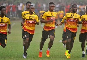 Black Star players jogging