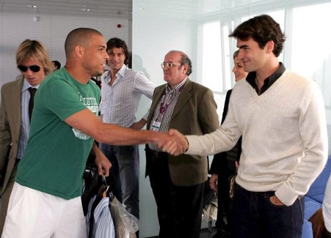 Ronaldo and Roger Federer