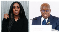 Karen Attiah (L) and Akufo-Addo (R)