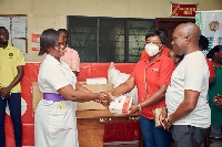 Preba Greenstreet and her team donated medical equipment to the Antenatal Care unit in Kumasi