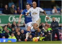 Ghana deputy captain Andre Ayew in action