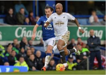 Ghana deputy captain Andre Ayew in action