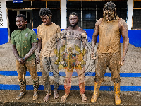 The four armed thugs arrested for allegedly engaging in illegal mining