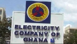 Signage of the Electricity Company of Ghana