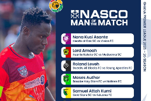 Safianu Usman was named as MOTM against Bechem United