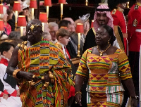 Otumfuo Osei Tutu with his wife Lady Julia