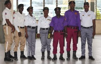 Samples of the new uniforms for private security guards