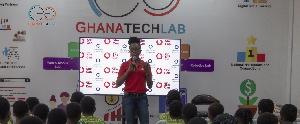 Ms Ashiokai Akrong, Human Resource Director of Vodafone Ghana, speaking at the event.