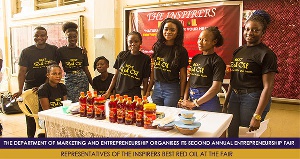 Some young entrepreneurs displaying their wares