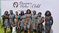 Alberta Ekusika Addo (forth from left) with some students and facilitators
