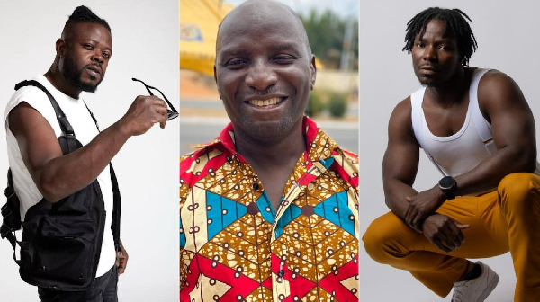 (L) Rebbel Ashes, Socrate Sarfo(M) and  Brave King (R)