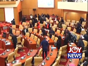 The Minority walked out immediately the Speaker introduced the new MP