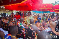 Prof. Jane Naana Opoku Agyemang at the  Gomoah Fetteh Ahorbaaa Kese Festival