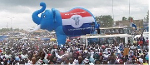 The elephant is the symbol of the New Patriotic Party (NPP)