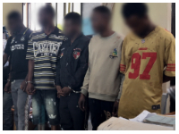 Armed with a toy pistol, they allegedly robbed the businessman of the cash