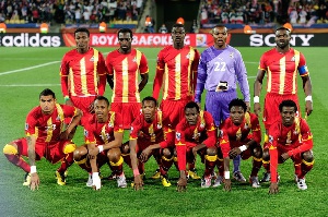 Black Stars players at the 2010 World Cup