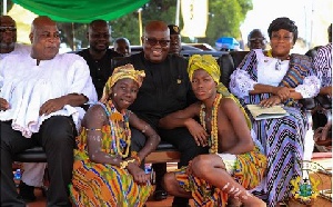 President Akufo-Addo at the festival with Gender Minister and Greater Accra Regional Minister