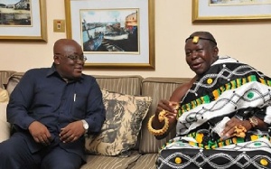 President Nana Addo Dankwa Akufo-Addo with Asantehene Otumfuo Osei Tutu II