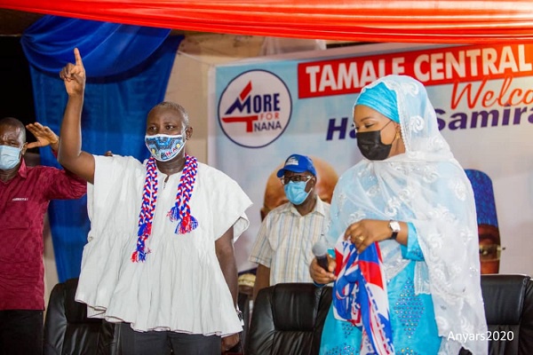 Hajia Samira Bawumia with Dr Ibrahim Anyars, NPP Parliamentary Candidate for Tamale Central