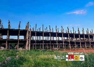 A view of the Krofrom market project which has stalled