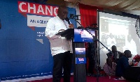 Nana Addo Dankwa Akufo-Addo addressing the audience at the launch of the party's manifesto
