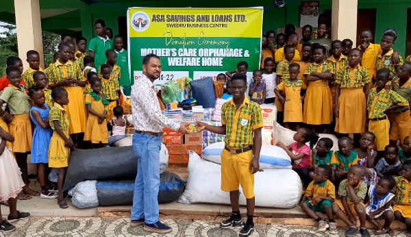 The donation was led by the ASA Savings and Loans Swedru Business Centre