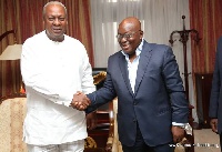 John Mahama (L) and President Akufo-Addo are expected to slug it out in the debate