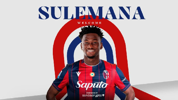 Ghana international midfielder Ibrahim Sulemana has sealed a move to Serie A side Bologna FC 1909