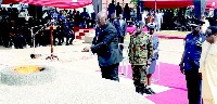 President Akufo-Addo lighting the perpetual flame