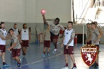 Afriyie Acquah with teammates in Handball game