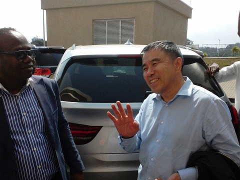 GFA President Kwesi Nyantakyi with Mr. Pang Xinxing, the founder of StarTimes
