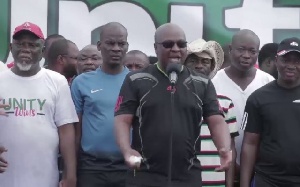 NDC Flagbearer John Mahama with some party gurus and enthusiasts