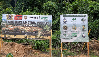 A file photo of reclamation site in the Tano Nimri Forest Reserve