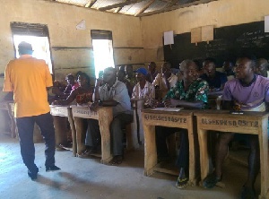 Trainees taken through some topics by Mr. Tweneboah Kodua