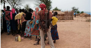 An aid camp for internally displaced people in South Kordofan
