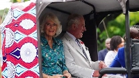 King Charles and Queen Camilla posed for the press in a tuk-tuk