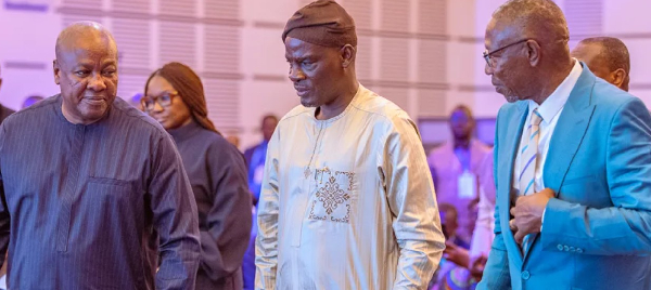 President John Mahama [L] Haruna Iddrisu and Dr Clement Apak