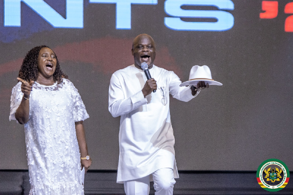 Rita Naa Odoley Sowah (L) and Ahmed Ibrahim (R)