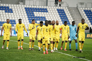Players of the Black Stars during a game