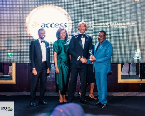 Emmanuel Morka Receiving The Award On Behalf On The Bank