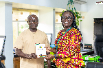 Vice-Chancellor Professor Rita Akosua Dickson (right) and NSS boss, Osei Assibey Antwi