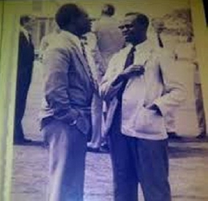 Dr. Kofi Abrefa Busia and Dr. Kwame Nkrumah in a conversation