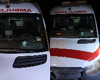 The ambulance crew were fired at by the unknown assailants