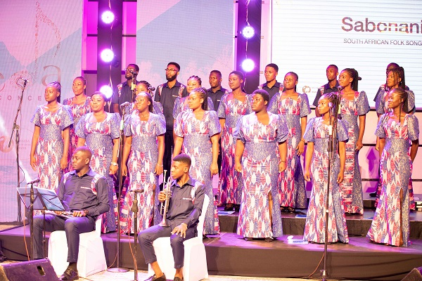 Winneba Youth Choir performing at the Aseda Concert