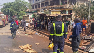 Kumasi Residents Attack Fire Officers As Blaze Destroys TV Station, Church