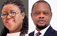 Deputy Attorney General, Dr Justice Srem-Sai (R) and Mildred Donkor (L) third prosecution witness