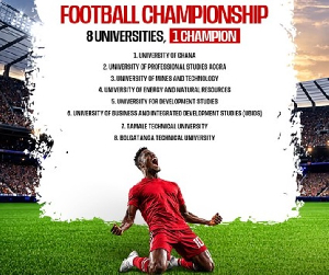 Flyer of the Universities football championship set take place in Tamale
