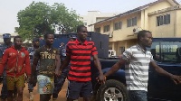 The Nigerian pirates in handcuffs